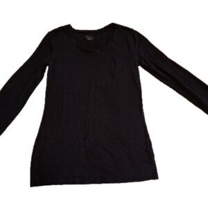 No Boundaries Women's SizeS(3-5) Black Scoop Neck Long Sleeve Pullover Shirt Top